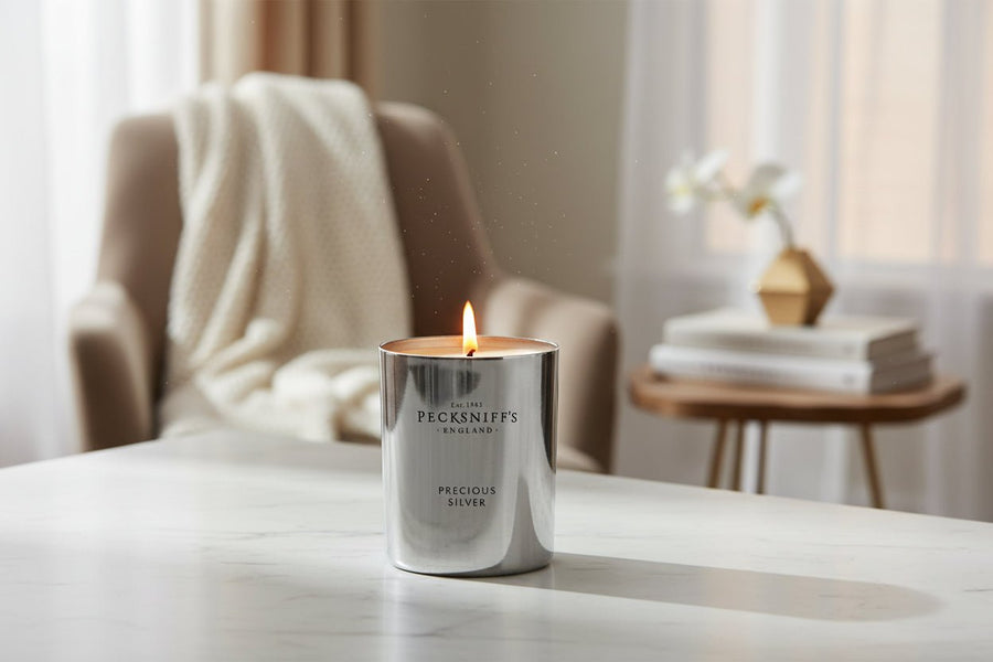 Pecksniffs Precious Silver Candle - 1 Wick (198g) - liquidation.store