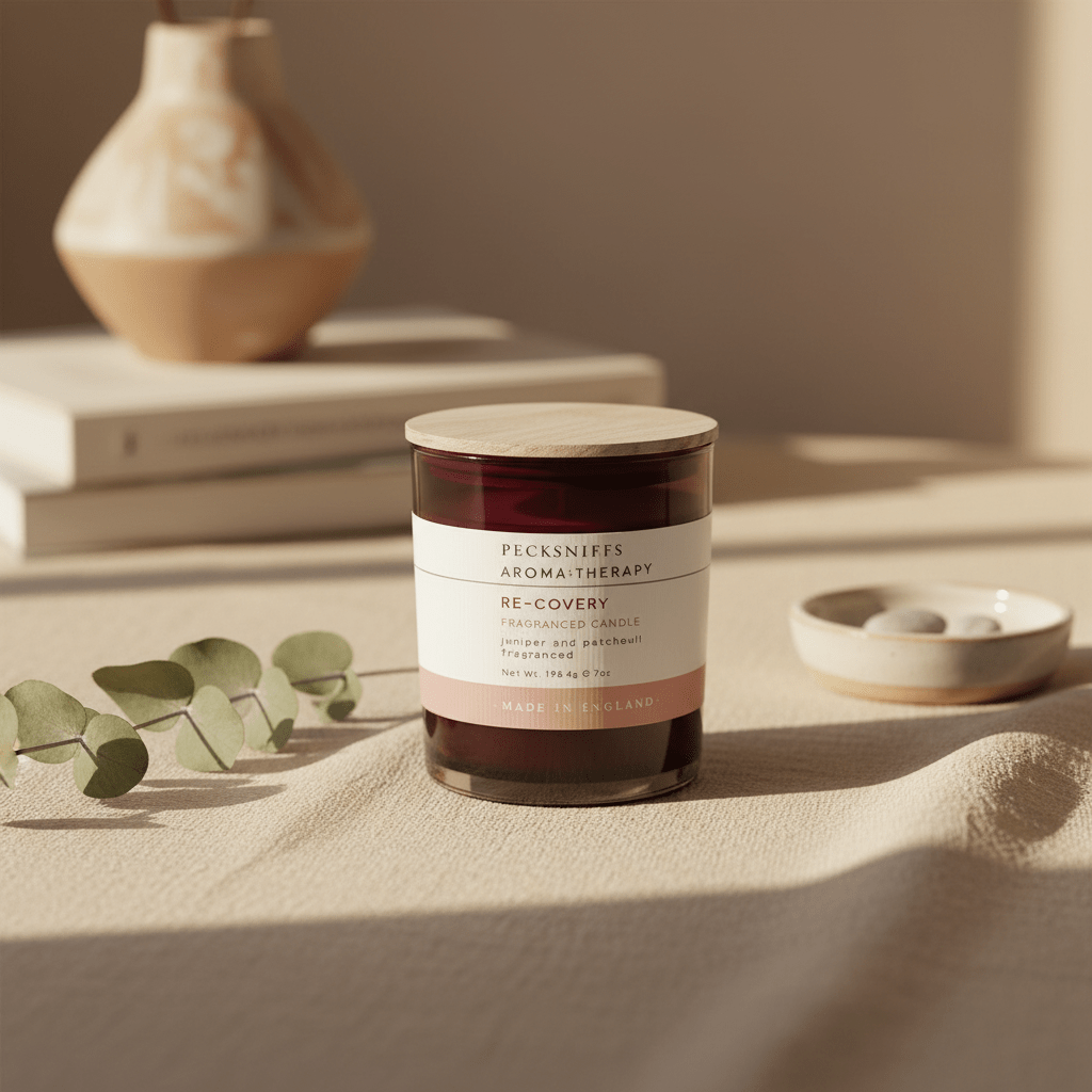 Pecksniffs Recovery Juniper and Patchouli Aromatherapy Candle 198g - liquidation.store