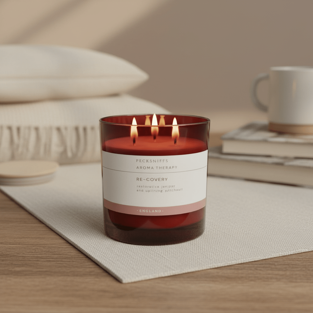 Pecksniffs Recovery Restorative Juniper & Patchouli Aromatherapy Candle 595g (3 Wick) - liquidation.store