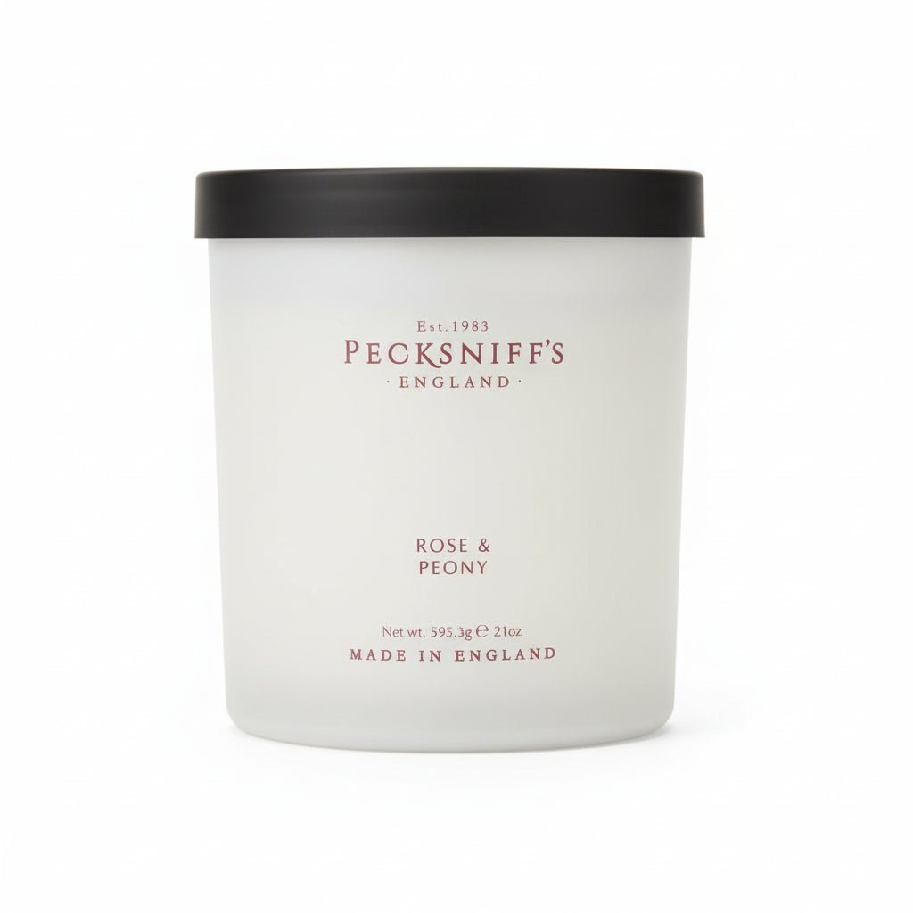 Pecksniff's Rose & Peony Scented Candle 595g (3 Wick) - liquidation.store
