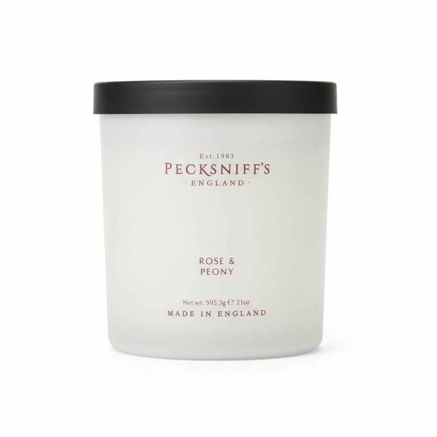Pecksniff's Rose & Peony Scented Candle 595g (3 Wick) - liquidation.store