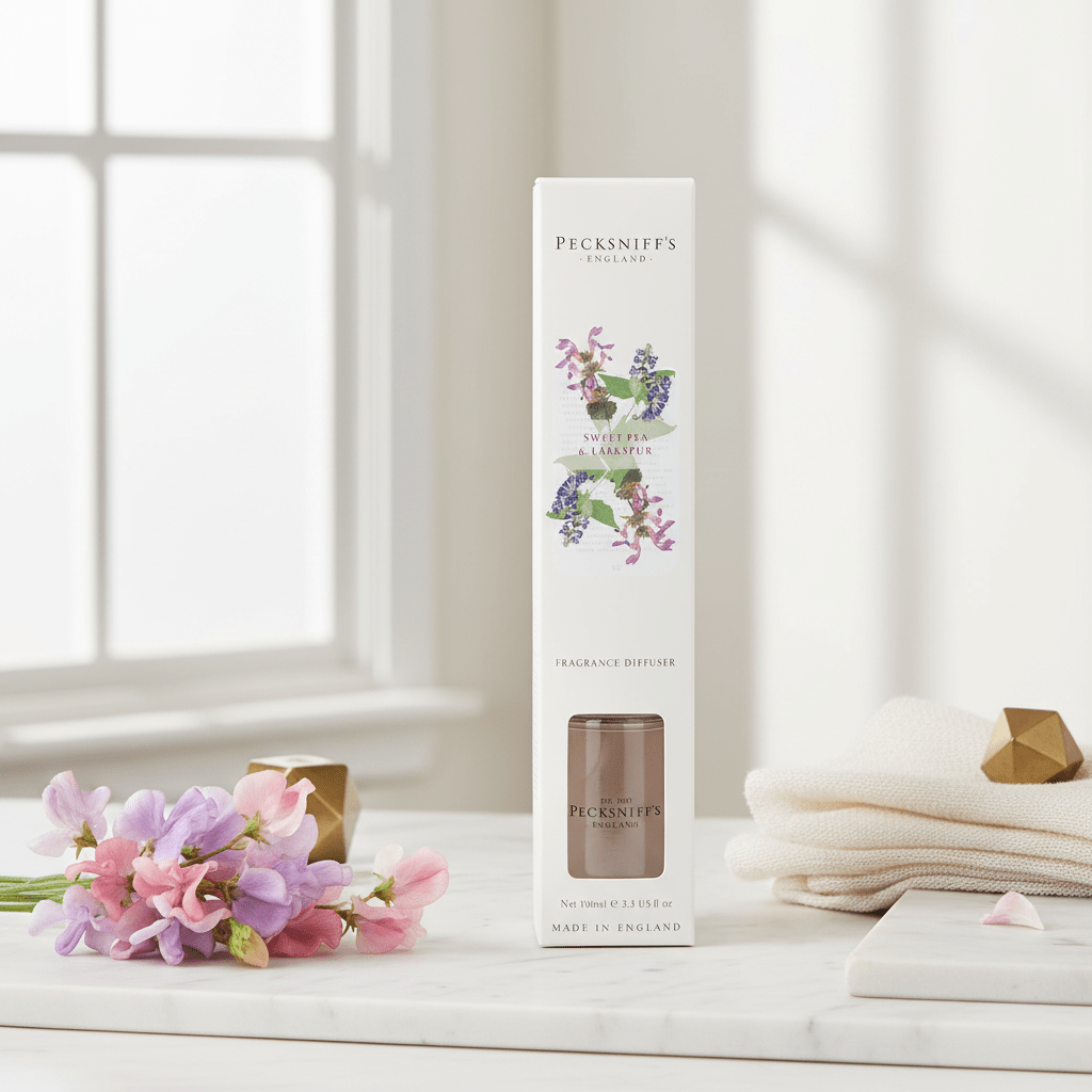 Pecksniff's Sweet Pea & Larkspur Fragrance Diffuser 100ml - liquidation.store