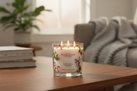 Pecksniff's Sweet Pea & Larkspur Scented Candle - 3 Wick (595g) - liquidation.store