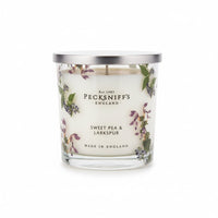 Pecksniff's Sweet Pea & Larkspur Scented Candle - 3 Wick (595g) - liquidation.store