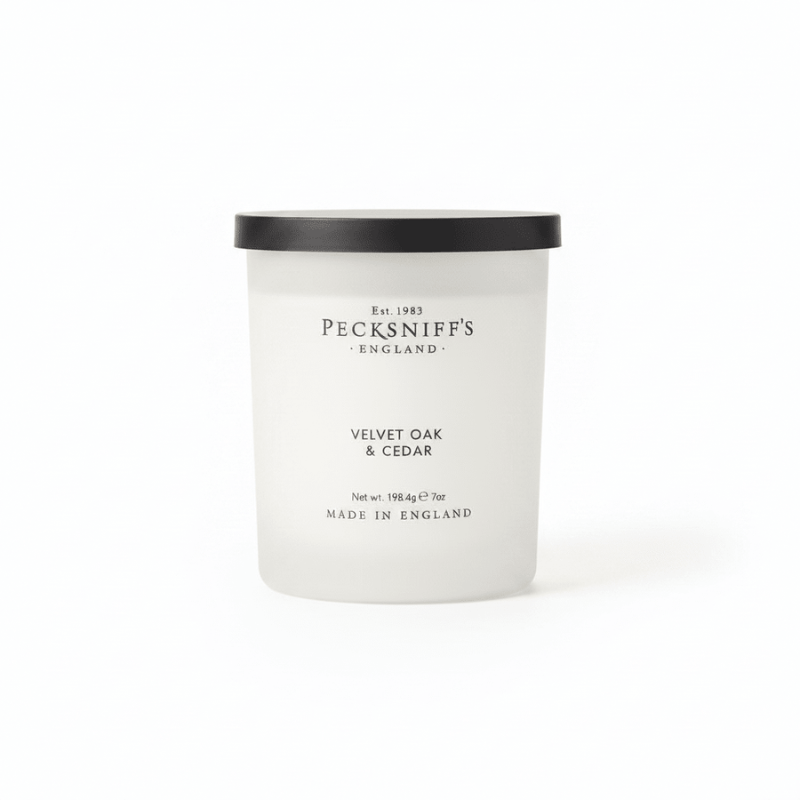 Pecksniff's Velvet Oak & Cedar Scented Candle 198g - liquidation.store