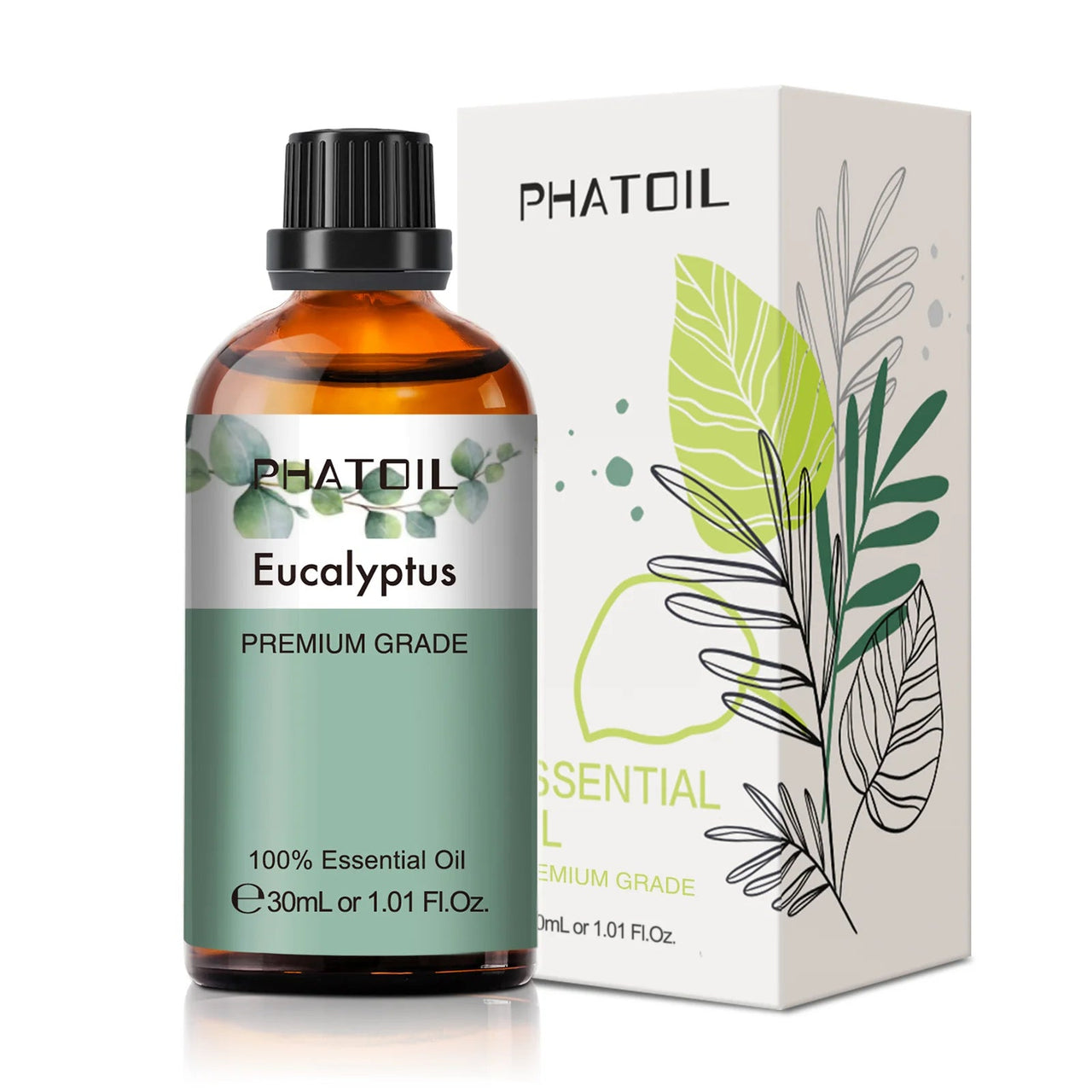 PHATOIL Eucalyptus Essential Oil For Aromatherapy & Diffuser - 100ml - liquidation.store