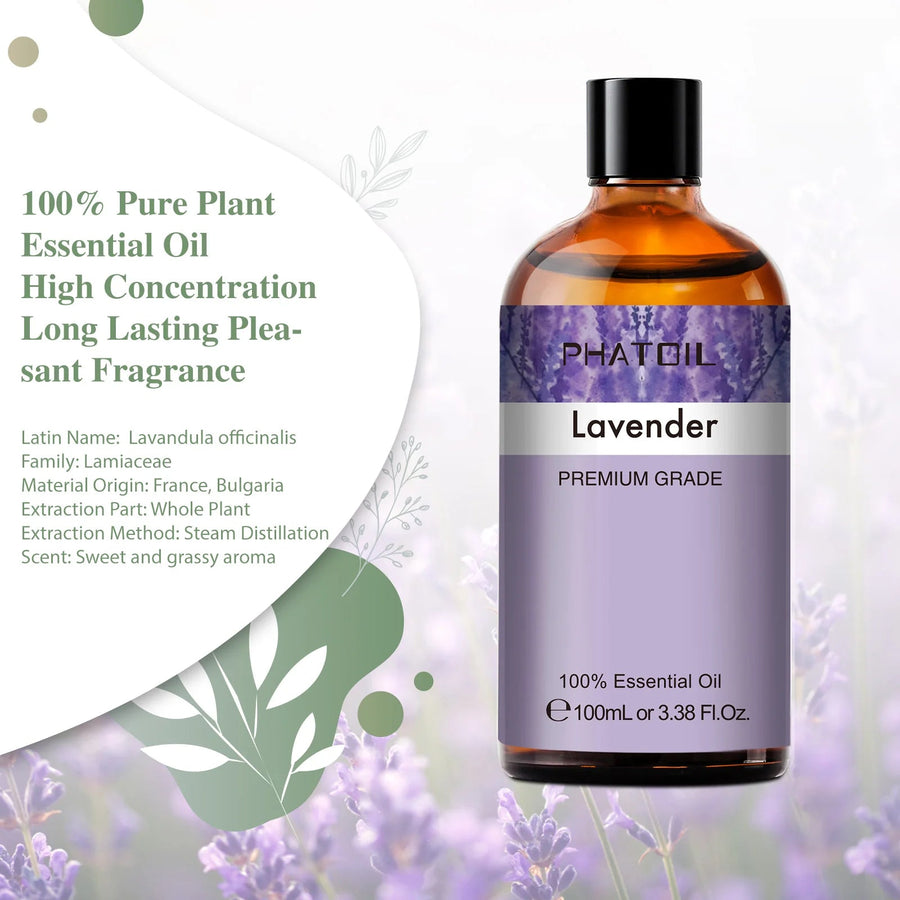 PHATOIL Lavender Essential Oil For Aromatherapy & Diffuser - 100ml - liquidation.store