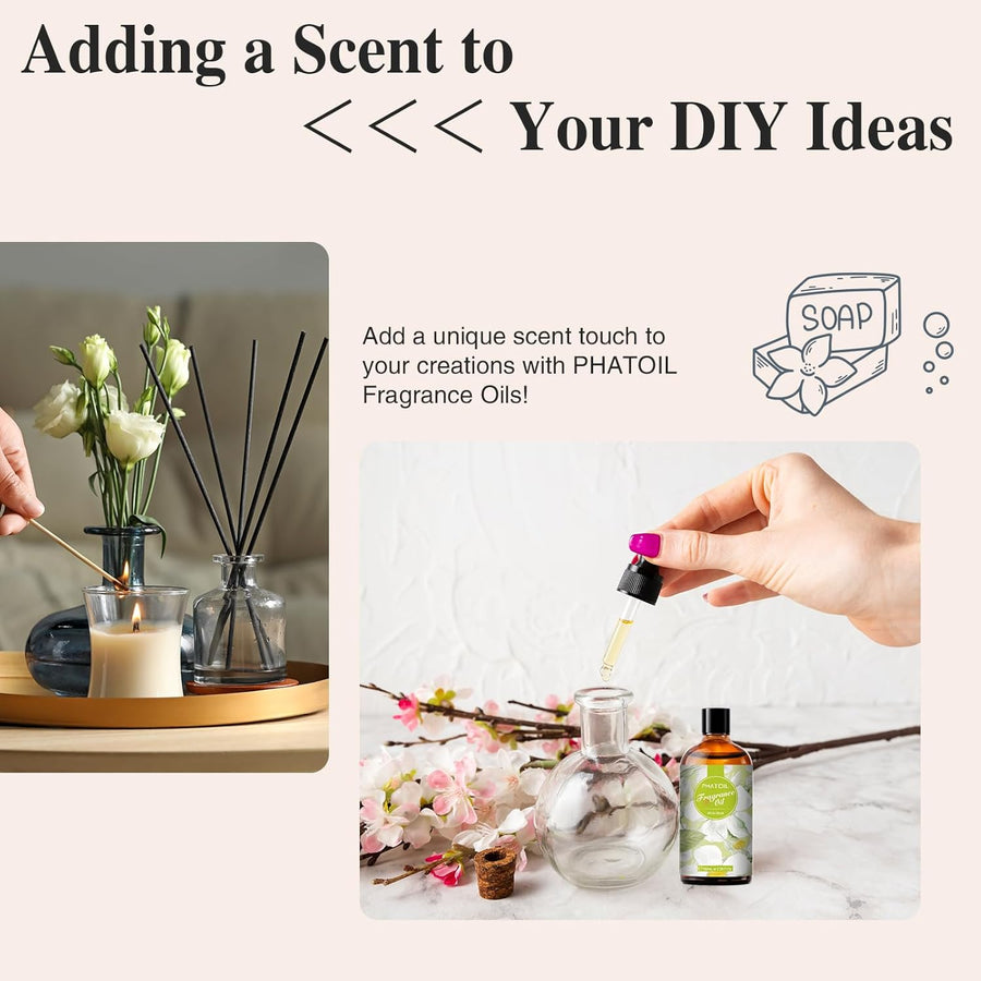 PHATOIL White Musk Fragrance Oil for Aromatherapy & Diffuser - 100ml - liquidation.store