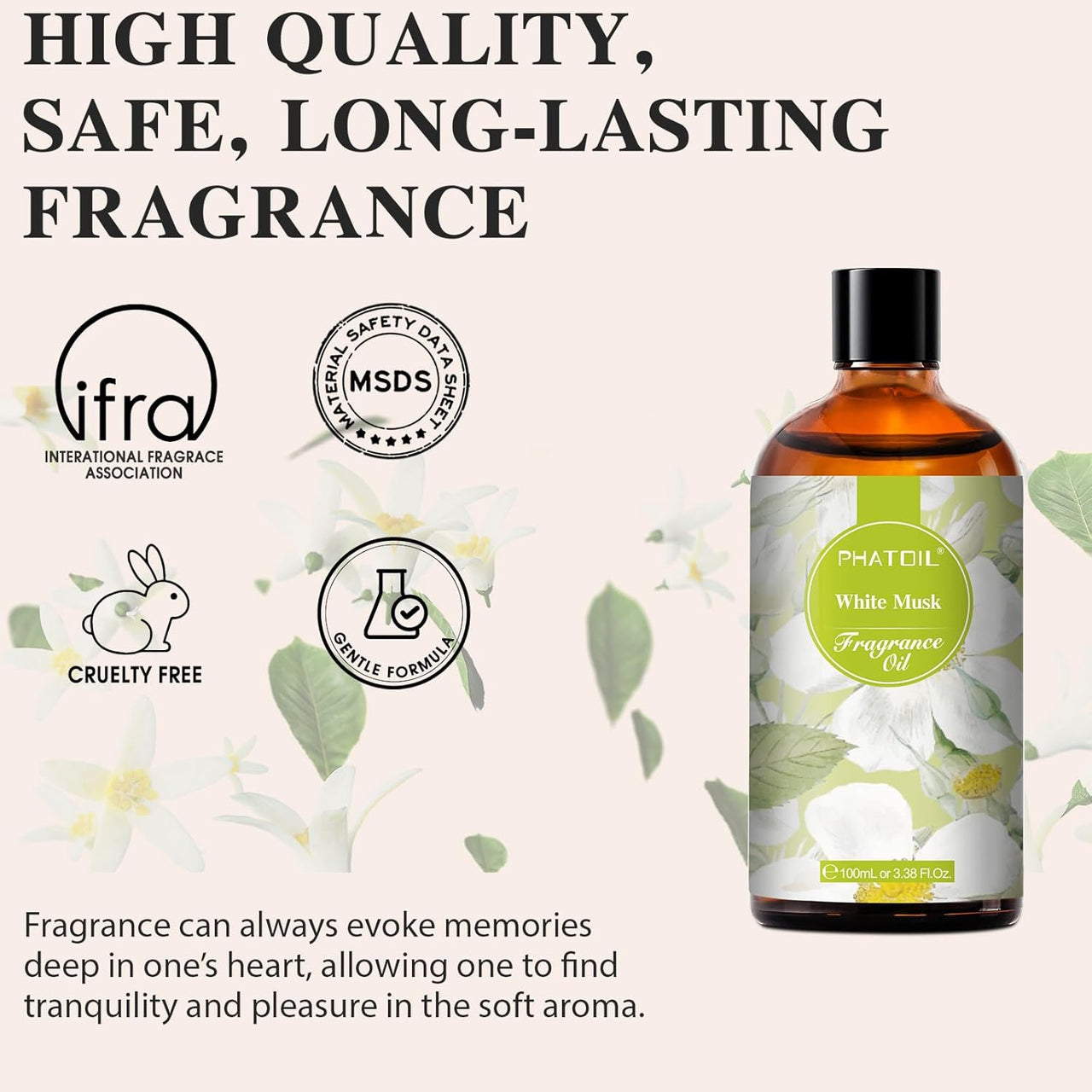 PHATOIL White Musk Fragrance Oil for Aromatherapy & Diffuser - 100ml - liquidation.store