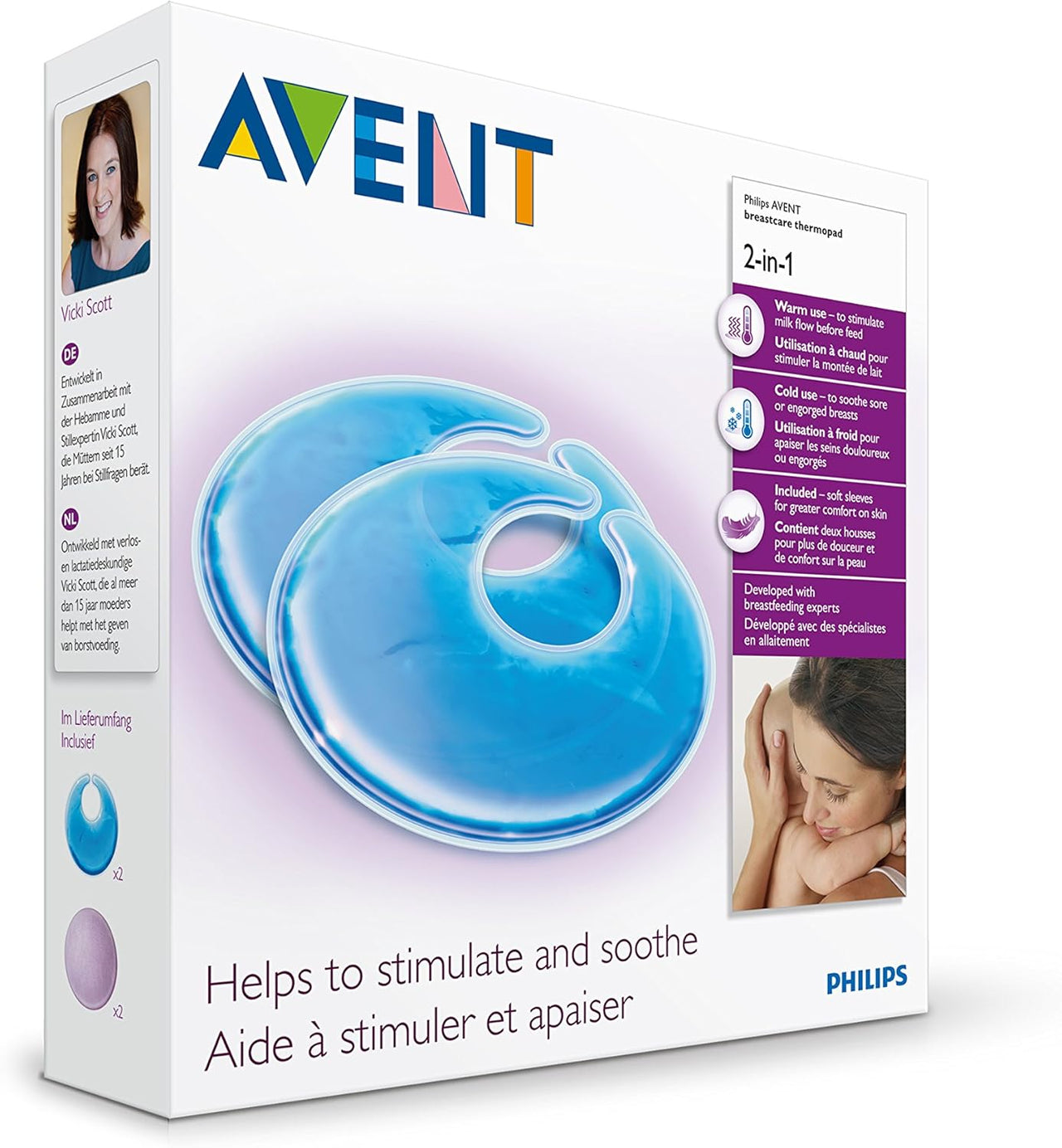 Philips Avent 2 in 1 Breast Thermopad - liquidation.store