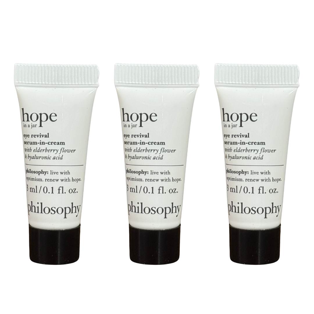 Philosophy hope in a jar eye revival serum - in - cream - 3 X 3ml - liquidation.store