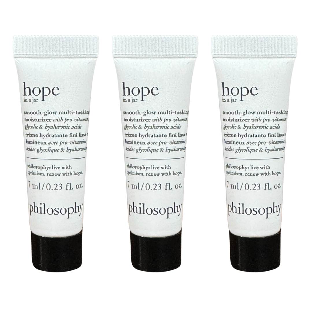 Philosophy Hope in a Jar Smooth - glow multi - tasking moisturiser - 7ml X3 - liquidation.store