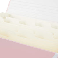 Pink Geometric Patterned Document Organiser Folder 10 pockets - liquidation.store