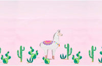Thumbnail for Pink Plastic Tablecloth for Llama Birthday Party (54x108 inch) - 3 Pack - liquidation.store