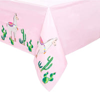 Thumbnail for Pink Plastic Tablecloth for Llama Birthday Party (54x108 inch) - 3 Pack - liquidation.store