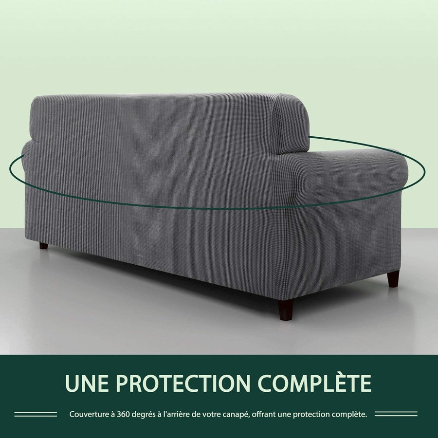 Plain Elastic Sofa Cover Chair - Bright Grey - liquidation.store