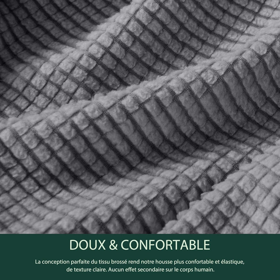 Plain Elastic Sofa Cover Chair - Bright Grey - liquidation.store