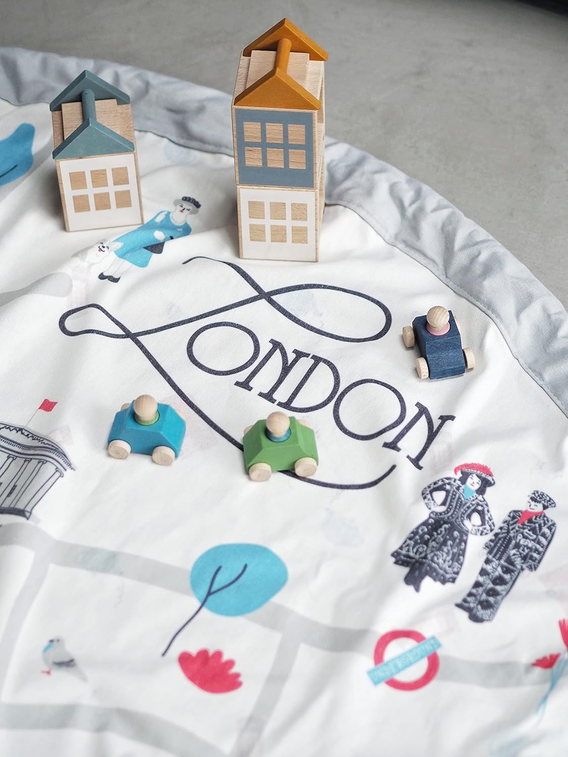 Play & Go 2 in 1 Storage Play Mat Bag - London Map - 140cm - liquidation.store