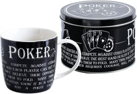 Poker Mug & Tin - Black (2 Piece Set) - liquidation.store