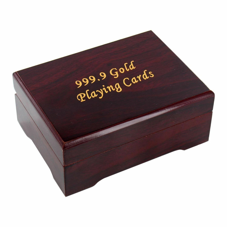 Poker Playing Cards in 999.9 Gold Foil Dollars - 52 Cards + 2 Jokers - liquidation.store