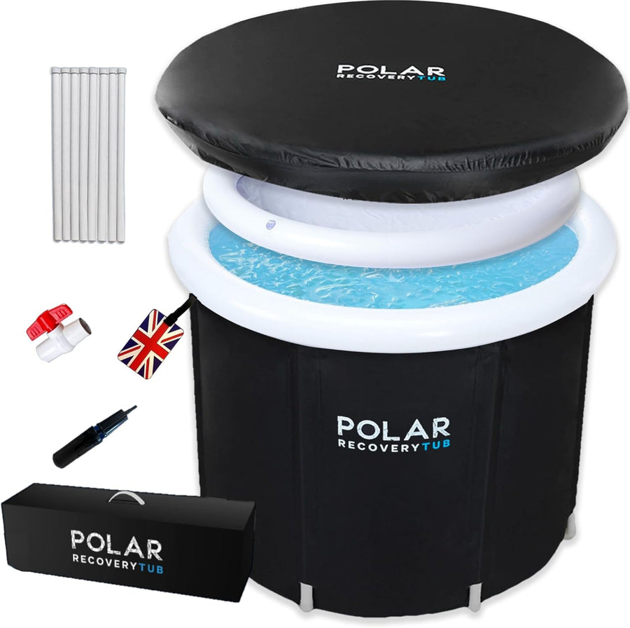 Polar Large Ice Bath Recovery Tub Black - 370 litre - liquidation.store