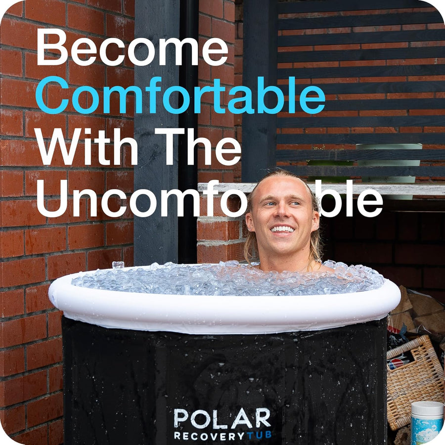 Polar Large Ice Bath Recovery Tub Black - 370 litre - liquidation.store