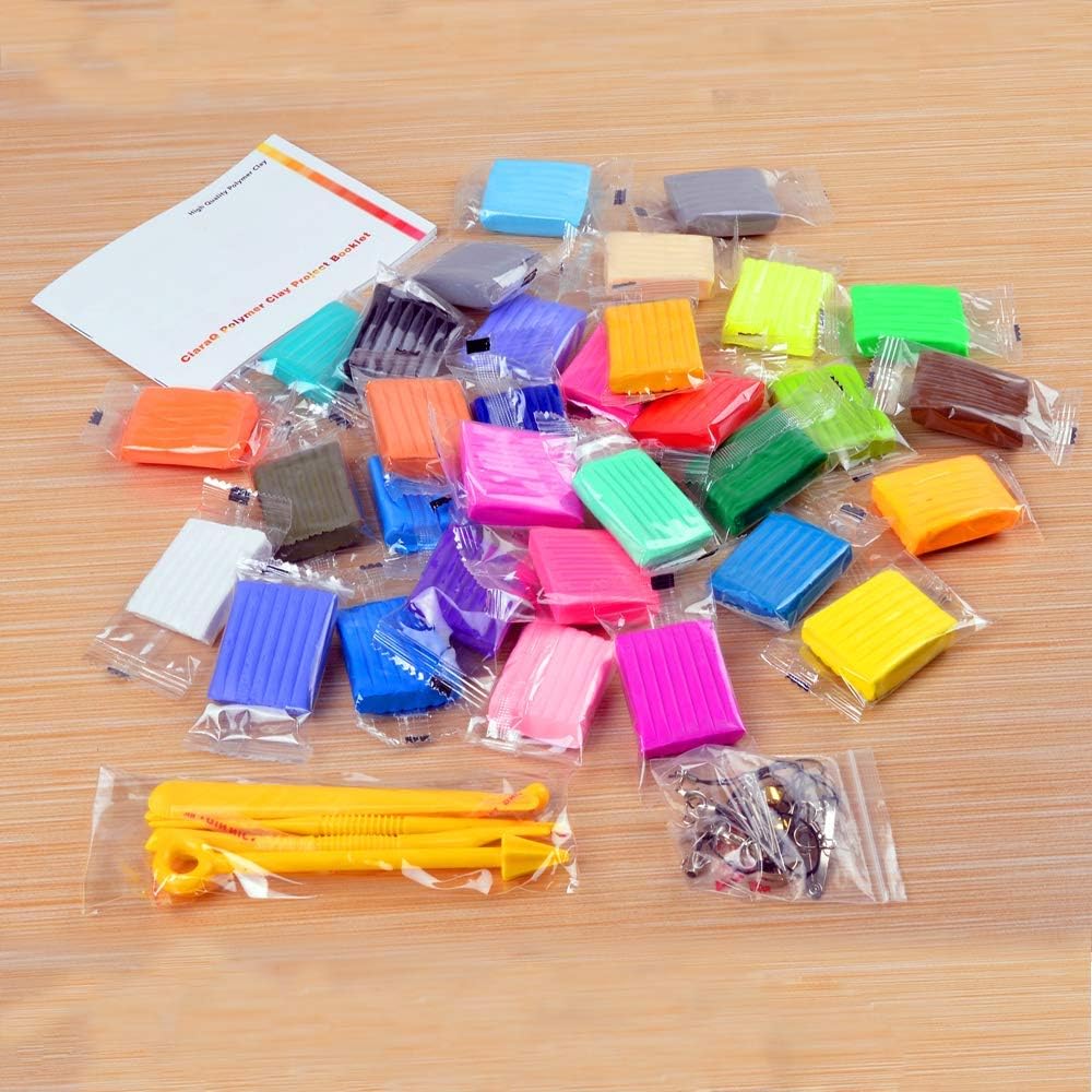 Clay Store Polymer Clay Set 24 Colours Nontoxic Clay & Tools – liquidation.store