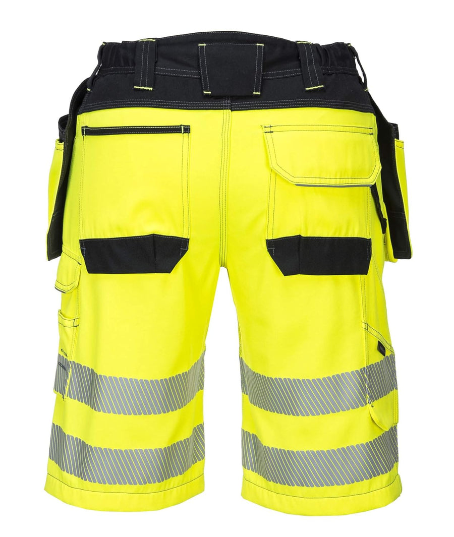 Portwest PW3 Hi - Vis Holster Shorts - 36" (Yellow/Black) - liquidation.store