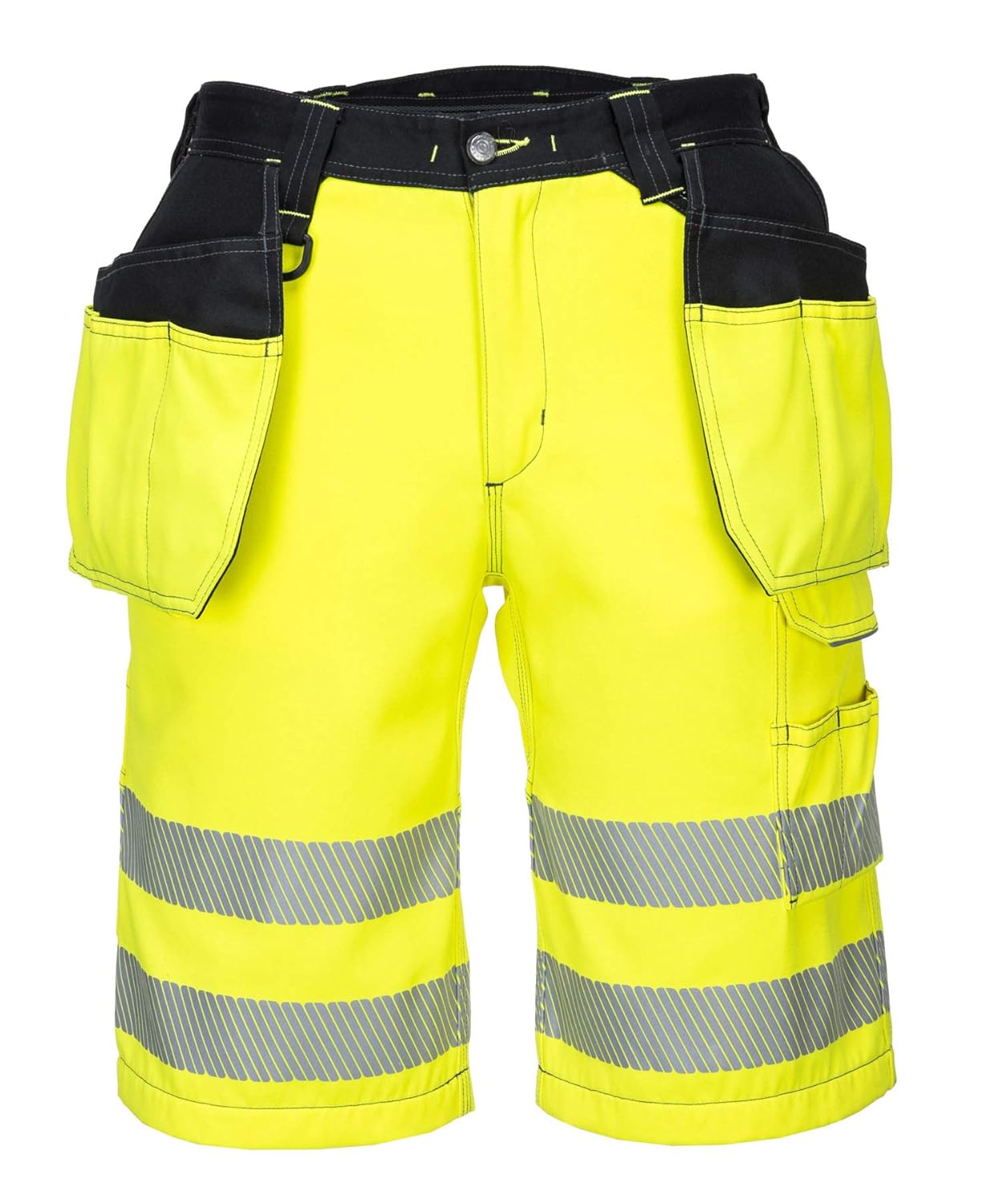 Portwest PW3 Hi - Vis Holster Shorts - 36" (Yellow/Black) - liquidation.store