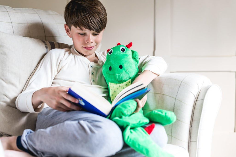 Potwells Designs Green Dinosaur Extra Long Hot Water Bottle - liquidation.store