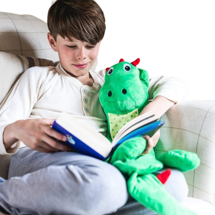 Potwells Designs Green Dinosaur Extra Long Hot Water Bottle - liquidation.store