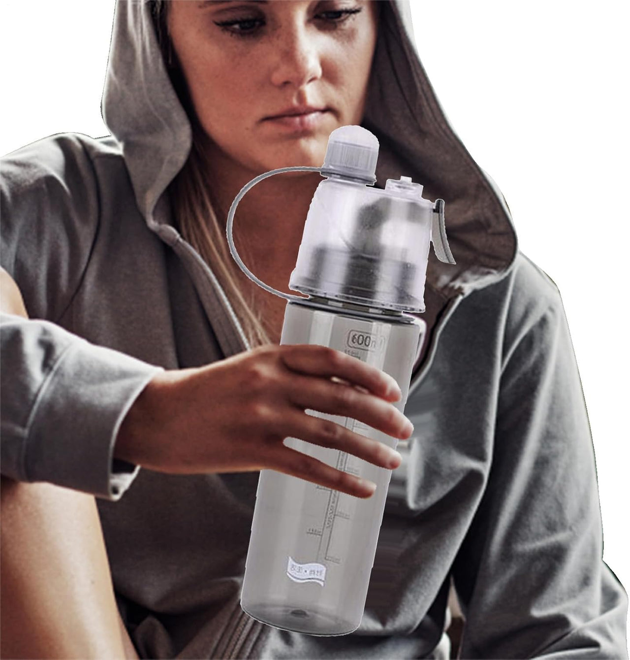 Powerfull BPA - Free 2 - in - 1 Sports Spray Water Bottle - Black - liquidation.store