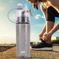 Powerfull BPA - Free 2 - in - 1 Sports Spray Water Bottle - Black - liquidation.store
