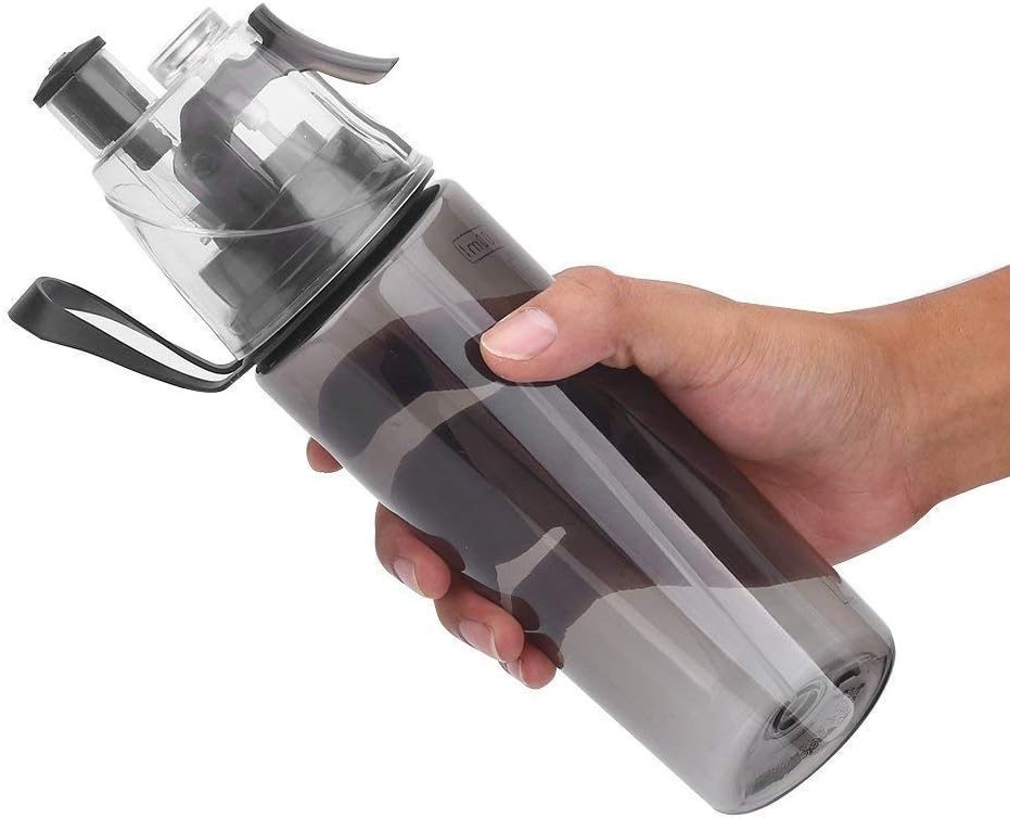 Powerfull BPA - Free 2 - in - 1 Sports Spray Water Bottle - Black - liquidation.store
