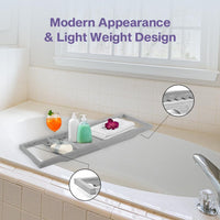 Thumbnail for Premium Wooden Bath Tub Caddy Tray - Grey - liquidation.store