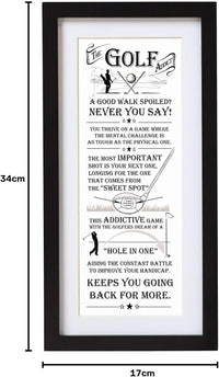 Printed Word Poster - Black Wooden Framed Wall Art Picture - Golf Addict - liquidation.store