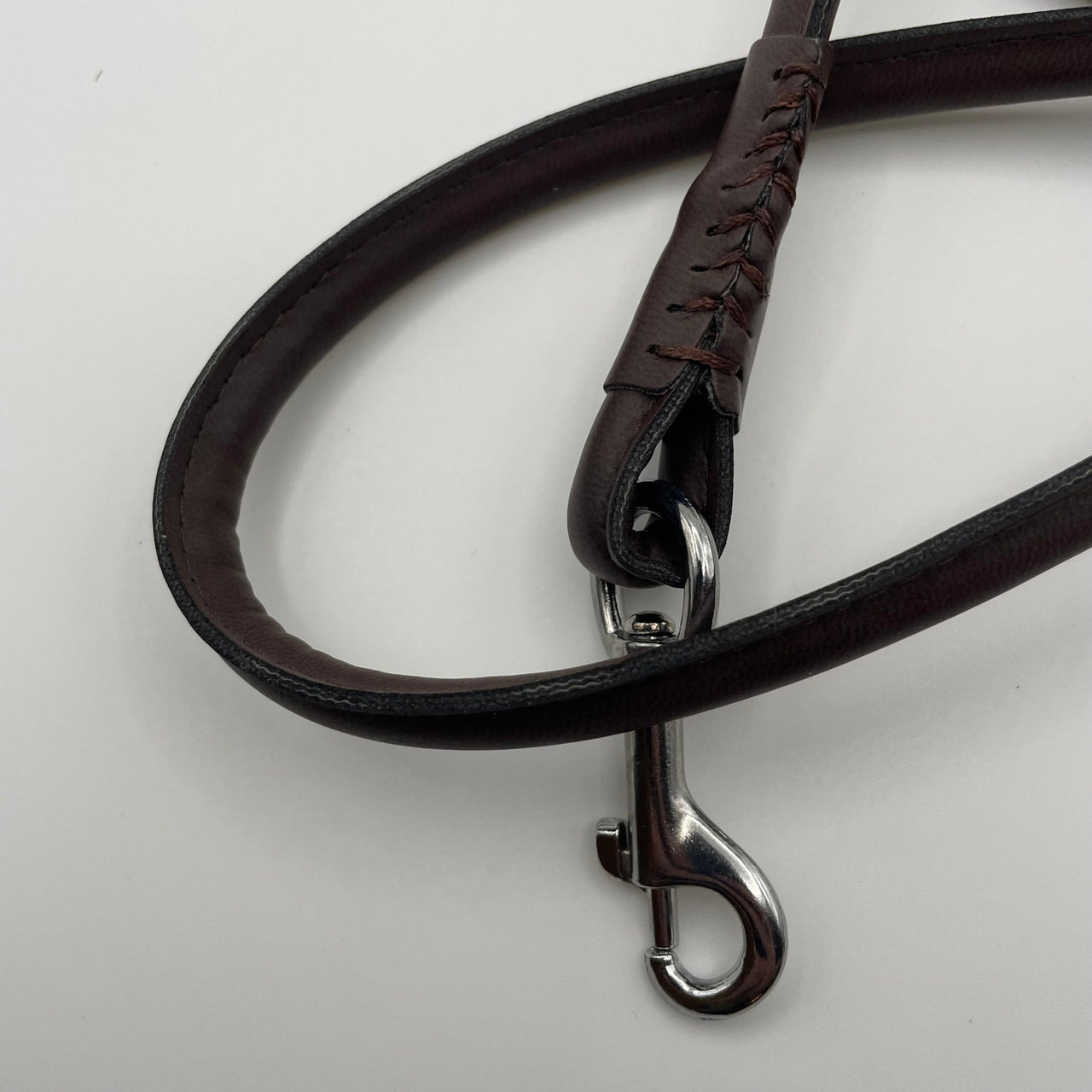 Project Blu Chestnut Apple Brown Rolled Leather Dog Leash 110cm - liquidation.store