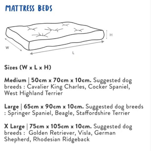 Project Blu Eco Friendly Dog Mattress - Bengal Blue - XL 105cm x75cm - liquidation.store