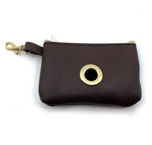 Project Blu Lucca Brown Leather Poo Bag Holder - liquidation.store