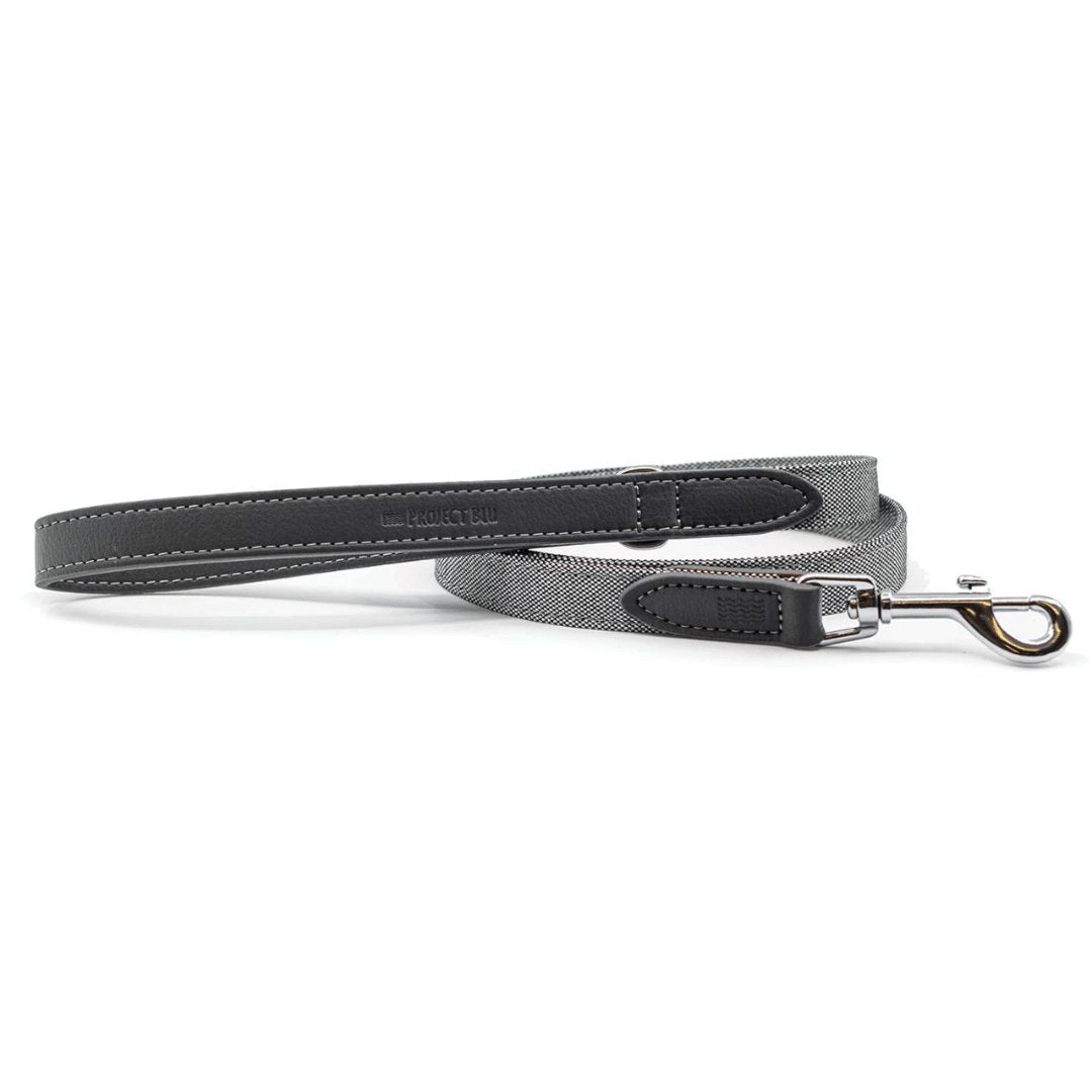 Project Blu Madison Grey Leather Nylon Dog Leash - 110cm - liquidation.store