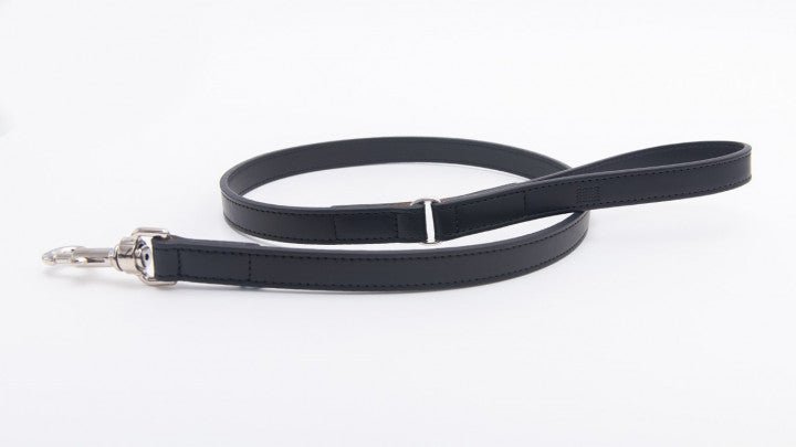 Project Blue Amalfi Black Leather Dog Leash 110cm x 2cm - liquidation.store