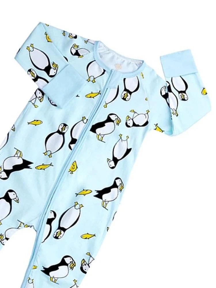 Puffins Baby Zip Sleepsuit with Hand & Feet Cuffs (Various Sizes) - liquidation.store