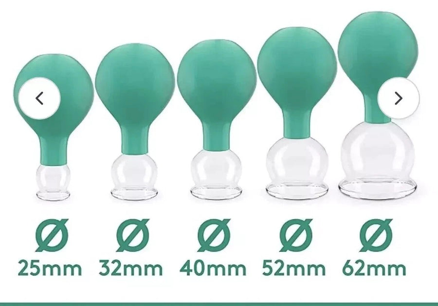PURAVA Cupping Therapy Set with Suction Balls - Green (Set of 5) - liquidation.store