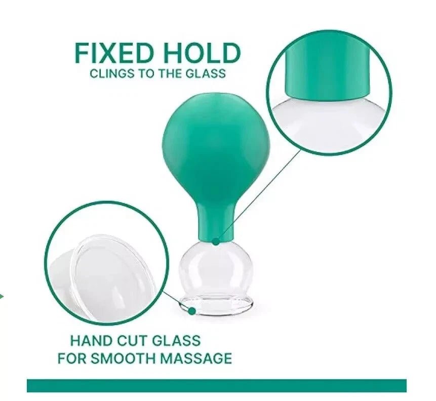 PURAVA Cupping Therapy Set with Suction Balls - Green (Set of 5) - liquidation.store