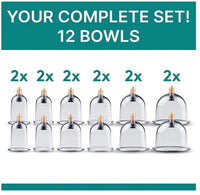 Purava Premium 12pc Cupping Therapy Set With Vacuum Pump - liquidation.store