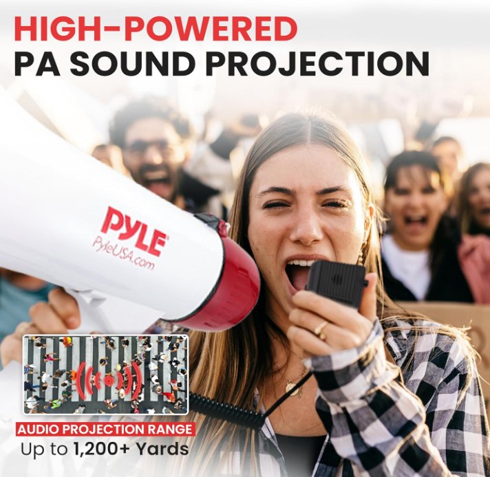 PYLE Bluetooth 40 W Outdoor Megaphone Bullhorn Speaker - PMP42BT - liquidation.store