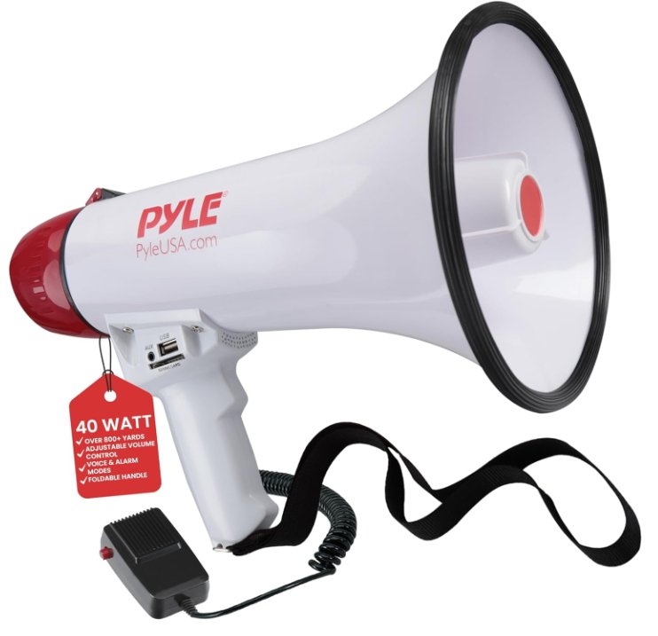 PYLE Bluetooth 40 W Outdoor Megaphone Bullhorn Speaker - PMP42BT - liquidation.store