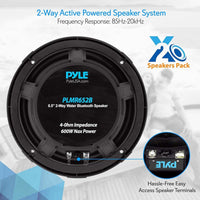 Thumbnail for PYLE Dual 6.5 inch Waterproof Marine Speakers (Pair) - PLMR652 - liquidation.store