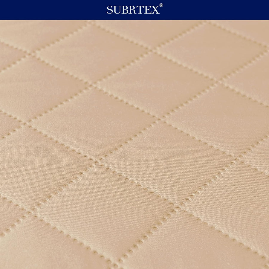 Quilted Reversible Sofa Cover - Sand (2 Seater) - liquidation.store