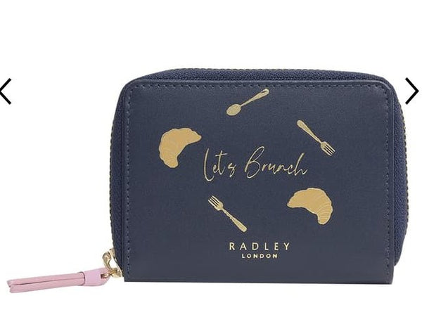 Radley Dark Blue Let s Brunch Small Zip Around Purse liquidation.store